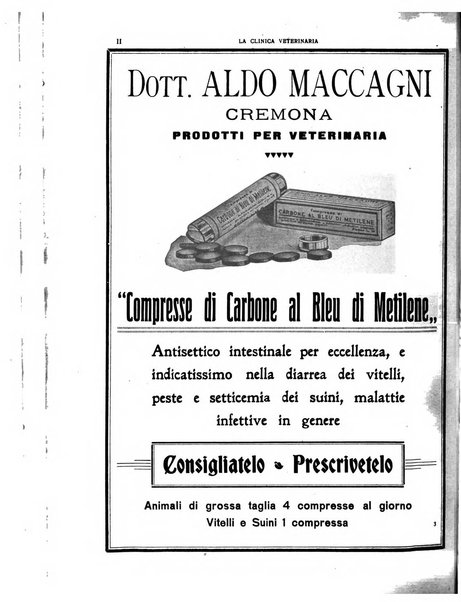 La clinica veterinaria rivista di medicina e chirurgia pratica degli animali domestici