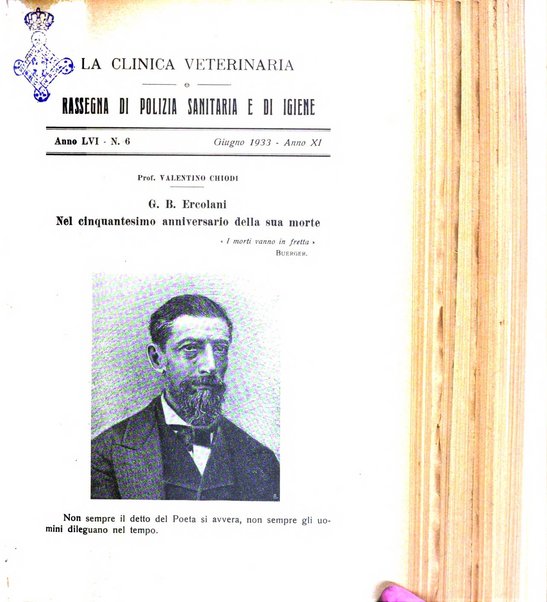 La clinica veterinaria rivista di medicina e chirurgia pratica degli animali domestici