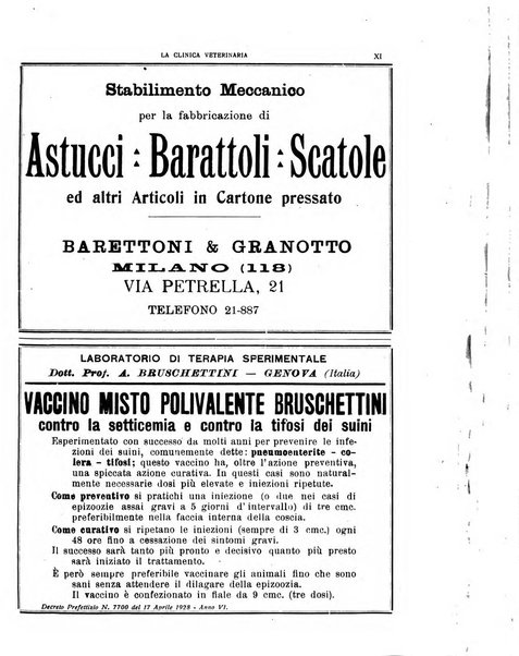 La clinica veterinaria rivista di medicina e chirurgia pratica degli animali domestici