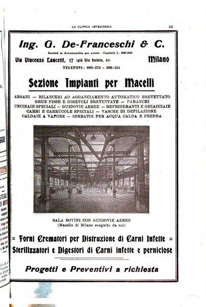 La clinica veterinaria rivista di medicina e chirurgia pratica degli animali domestici