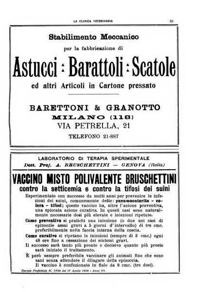 La clinica veterinaria rivista di medicina e chirurgia pratica degli animali domestici