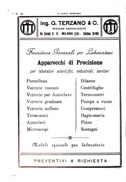 La clinica veterinaria rivista di medicina e chirurgia pratica degli animali domestici