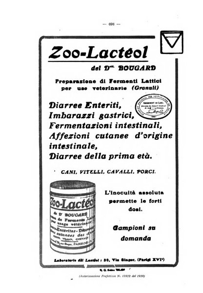 La clinica veterinaria rivista di medicina e chirurgia pratica degli animali domestici