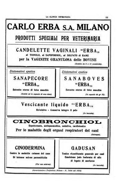 La clinica veterinaria rivista di medicina e chirurgia pratica degli animali domestici