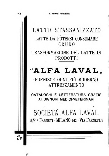 La clinica veterinaria rivista di medicina e chirurgia pratica degli animali domestici