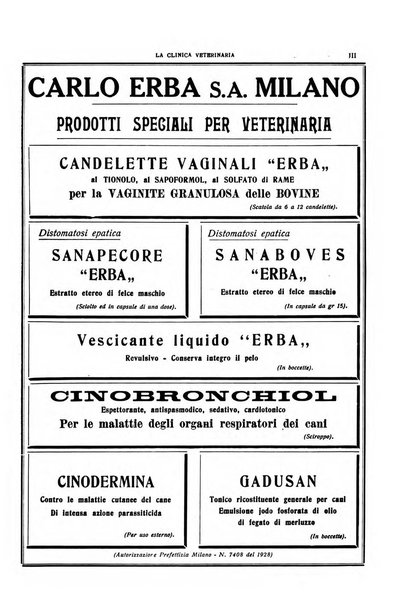 La clinica veterinaria rivista di medicina e chirurgia pratica degli animali domestici