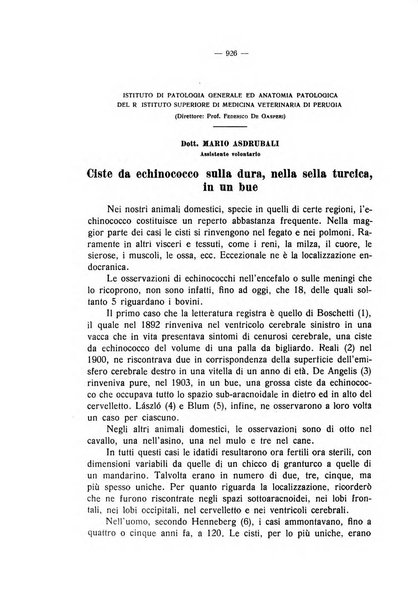 La clinica veterinaria rivista di medicina e chirurgia pratica degli animali domestici