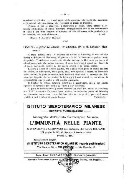 La clinica veterinaria rivista di medicina e chirurgia pratica degli animali domestici