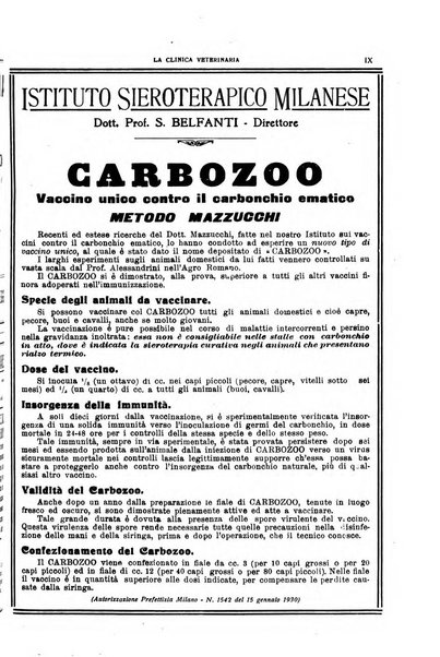 La clinica veterinaria rivista di medicina e chirurgia pratica degli animali domestici