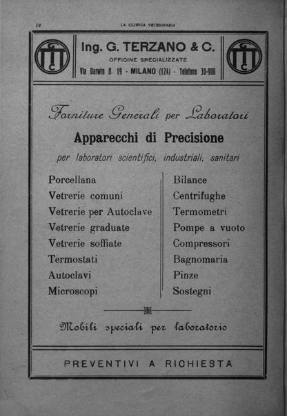 La clinica veterinaria rivista di medicina e chirurgia pratica degli animali domestici