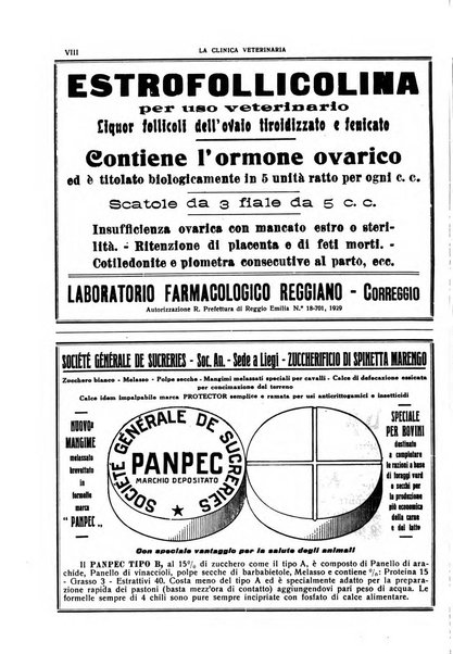 La clinica veterinaria rivista di medicina e chirurgia pratica degli animali domestici