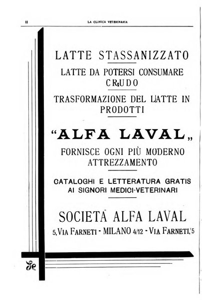 La clinica veterinaria rivista di medicina e chirurgia pratica degli animali domestici