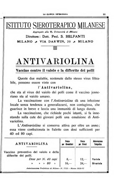 La clinica veterinaria rivista di medicina e chirurgia pratica degli animali domestici