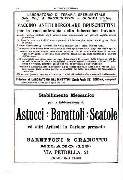 La clinica veterinaria rivista di medicina e chirurgia pratica degli animali domestici