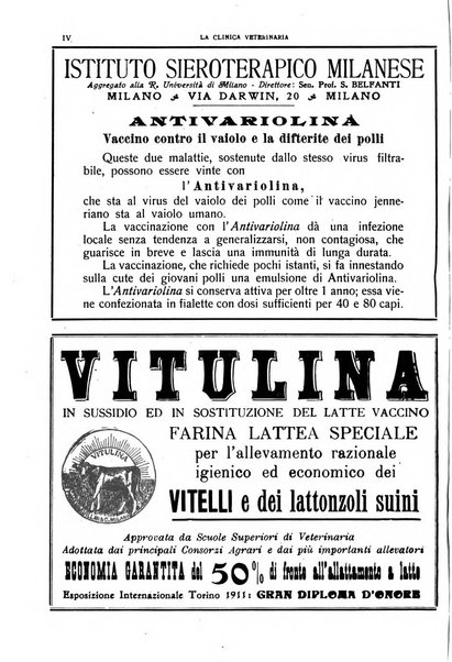 La clinica veterinaria rivista di medicina e chirurgia pratica degli animali domestici