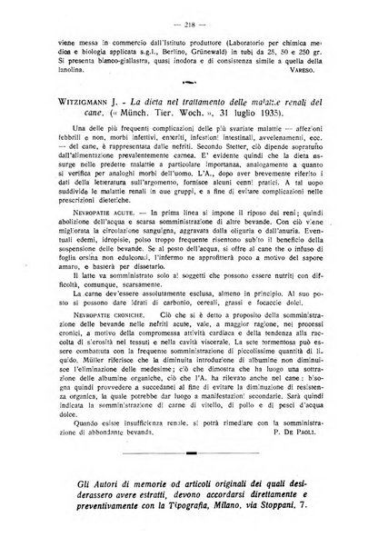 La clinica veterinaria rivista di medicina e chirurgia pratica degli animali domestici