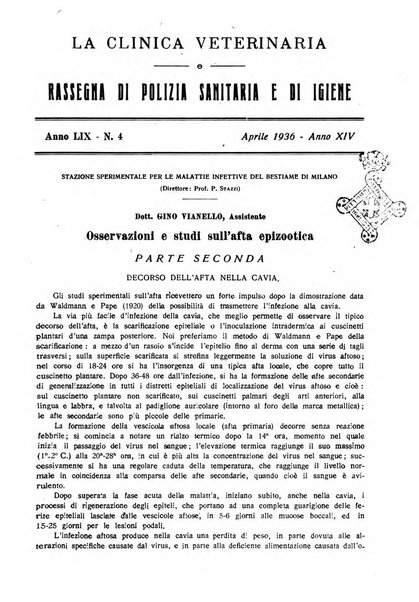 La clinica veterinaria rivista di medicina e chirurgia pratica degli animali domestici