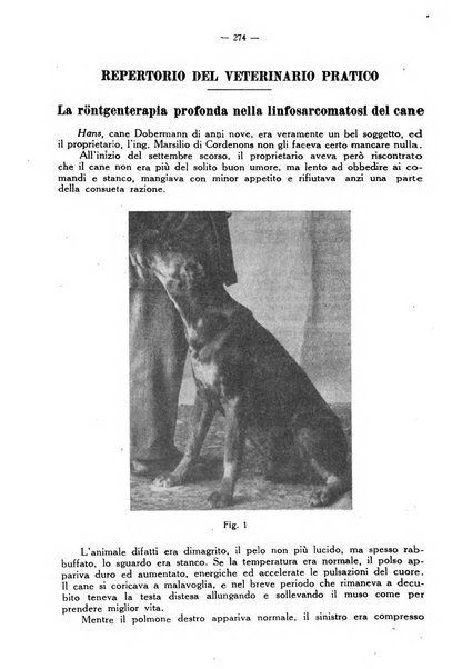 La clinica veterinaria rivista di medicina e chirurgia pratica degli animali domestici