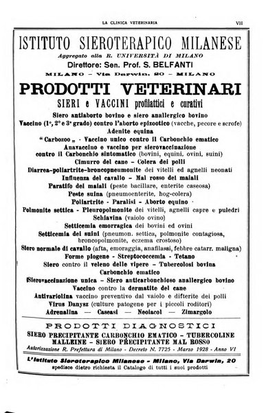 La clinica veterinaria rivista di medicina e chirurgia pratica degli animali domestici