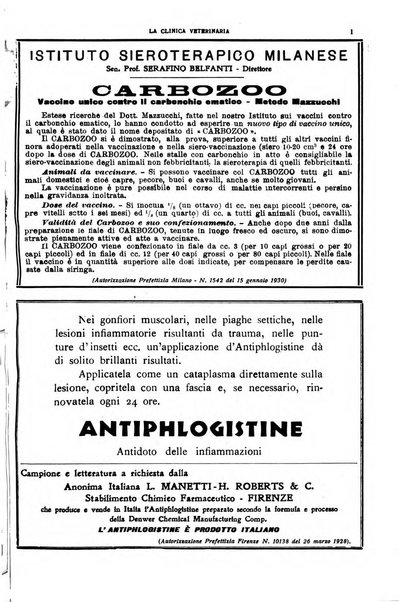 La clinica veterinaria rivista di medicina e chirurgia pratica degli animali domestici