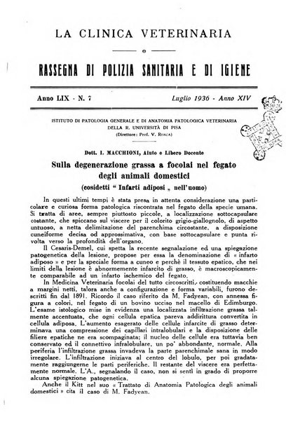 La clinica veterinaria rivista di medicina e chirurgia pratica degli animali domestici