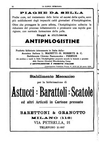 La clinica veterinaria rivista di medicina e chirurgia pratica degli animali domestici