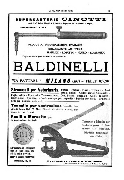La clinica veterinaria rivista di medicina e chirurgia pratica degli animali domestici