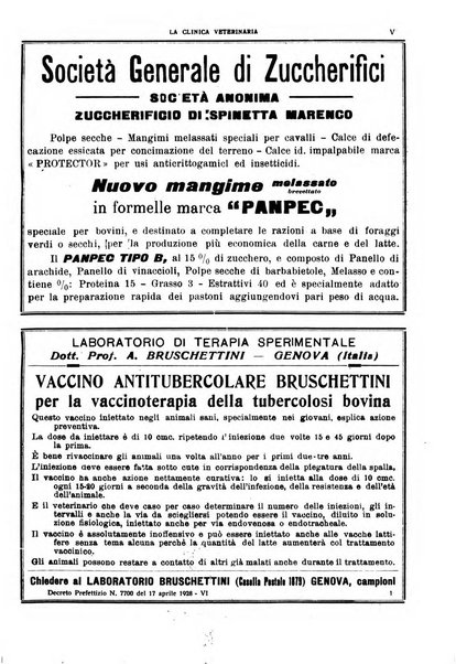 La clinica veterinaria rivista di medicina e chirurgia pratica degli animali domestici