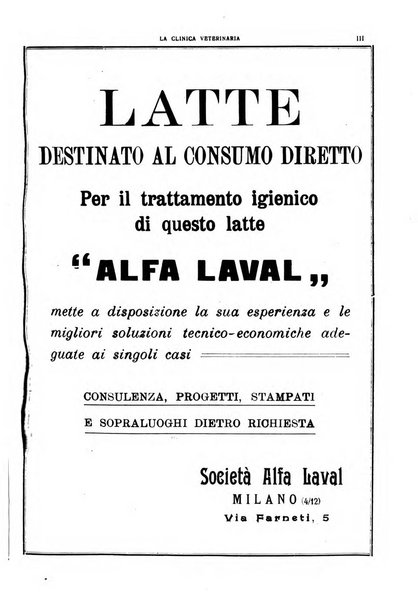 La clinica veterinaria rivista di medicina e chirurgia pratica degli animali domestici