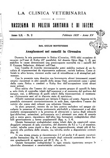 La clinica veterinaria rivista di medicina e chirurgia pratica degli animali domestici