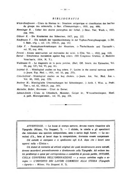 La clinica veterinaria rivista di medicina e chirurgia pratica degli animali domestici