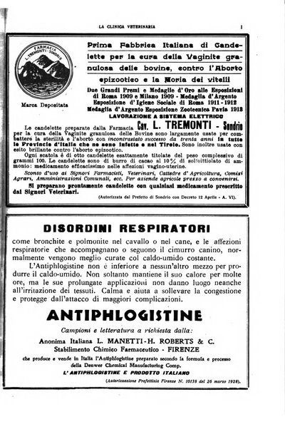 La clinica veterinaria rivista di medicina e chirurgia pratica degli animali domestici