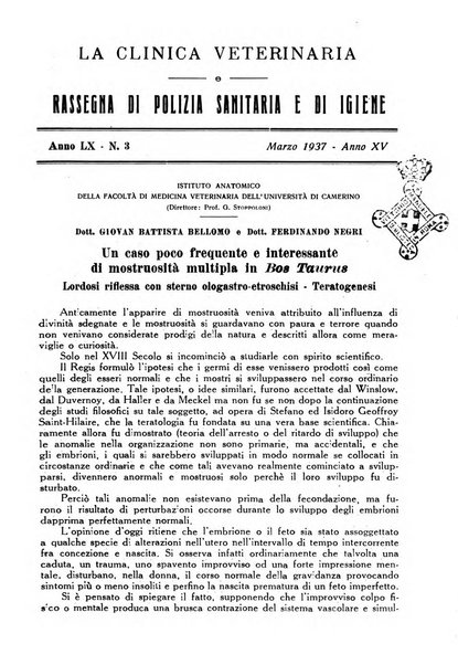 La clinica veterinaria rivista di medicina e chirurgia pratica degli animali domestici