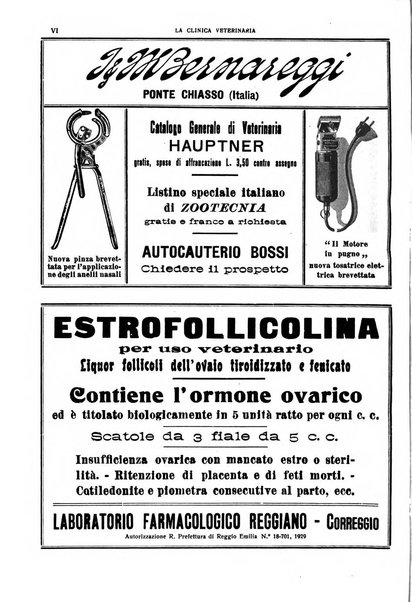 La clinica veterinaria rivista di medicina e chirurgia pratica degli animali domestici