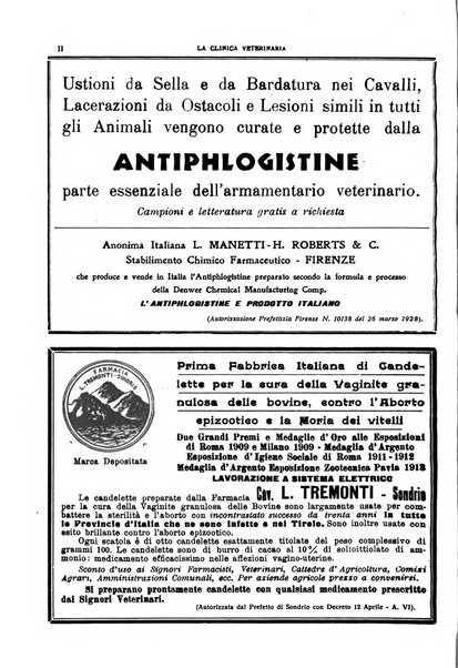 La clinica veterinaria rivista di medicina e chirurgia pratica degli animali domestici