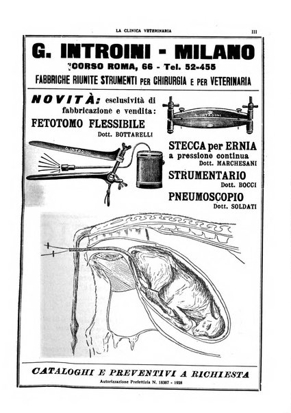 La clinica veterinaria rivista di medicina e chirurgia pratica degli animali domestici