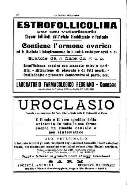 La clinica veterinaria rivista di medicina e chirurgia pratica degli animali domestici