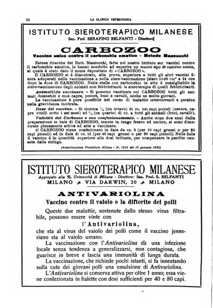 La clinica veterinaria rivista di medicina e chirurgia pratica degli animali domestici