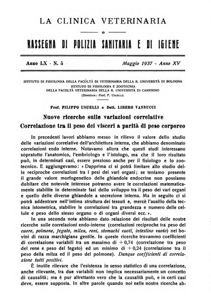 La clinica veterinaria rivista di medicina e chirurgia pratica degli animali domestici