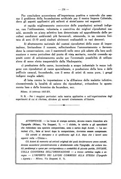 La clinica veterinaria rivista di medicina e chirurgia pratica degli animali domestici