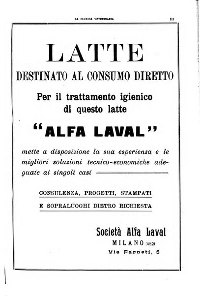 La clinica veterinaria rivista di medicina e chirurgia pratica degli animali domestici