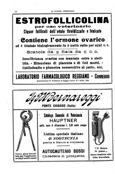 La clinica veterinaria rivista di medicina e chirurgia pratica degli animali domestici