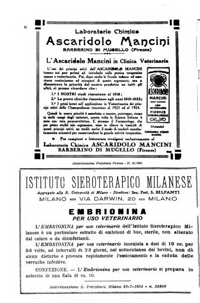 La clinica veterinaria rivista di medicina e chirurgia pratica degli animali domestici