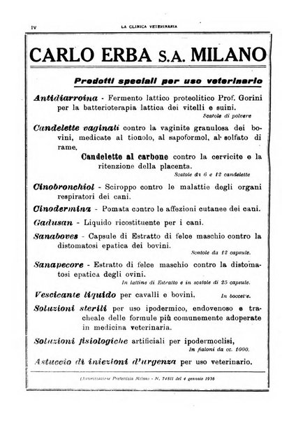 La clinica veterinaria rivista di medicina e chirurgia pratica degli animali domestici