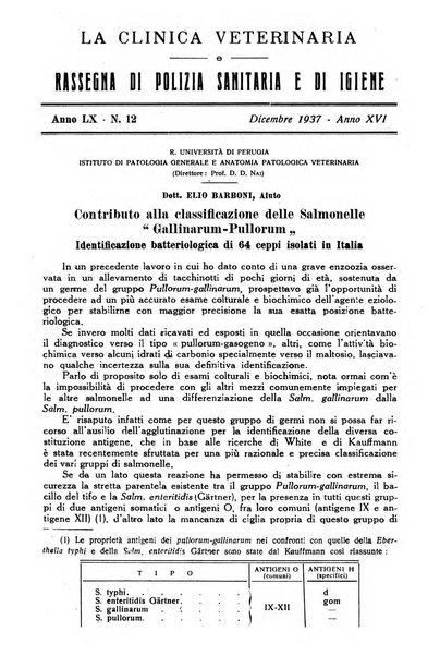 La clinica veterinaria rivista di medicina e chirurgia pratica degli animali domestici