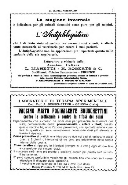 La clinica veterinaria rivista di medicina e chirurgia pratica degli animali domestici