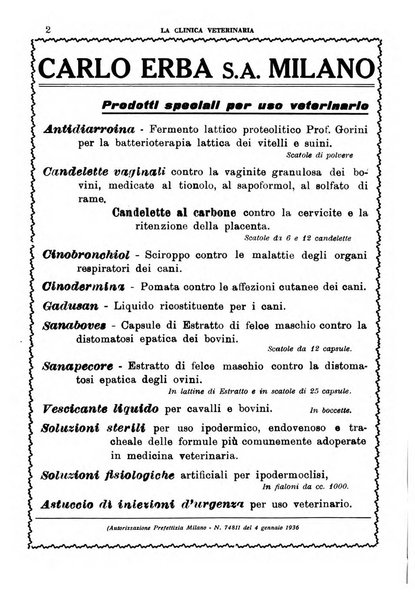 La clinica veterinaria rivista di medicina e chirurgia pratica degli animali domestici