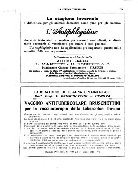 La clinica veterinaria rivista di medicina e chirurgia pratica degli animali domestici