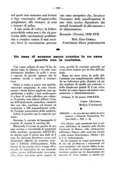 La clinica veterinaria rivista di medicina e chirurgia pratica degli animali domestici