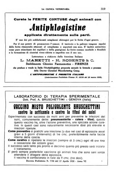 La clinica veterinaria rivista di medicina e chirurgia pratica degli animali domestici